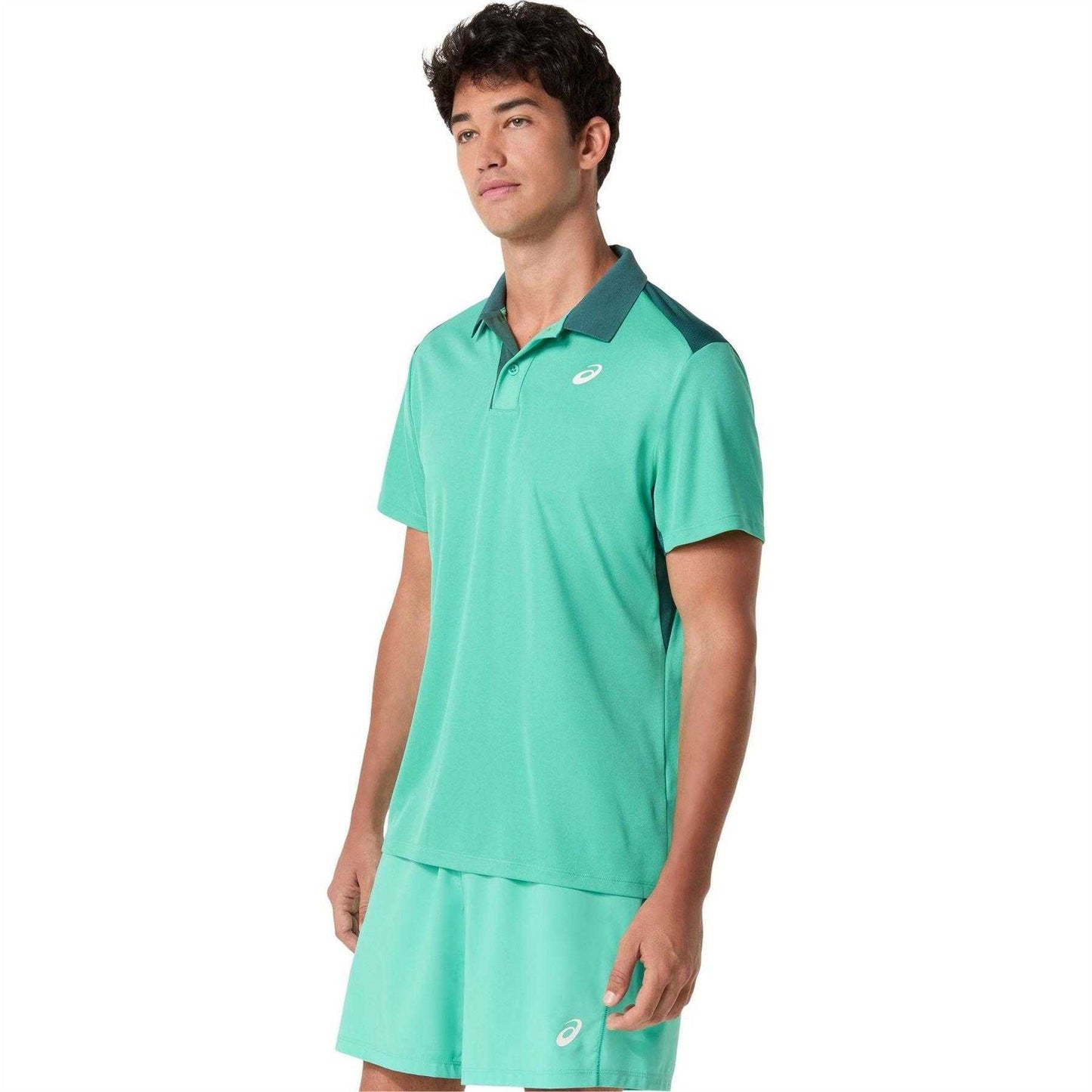 Green - Front - Asics Mens Lightweight Tennis Polo Shirt