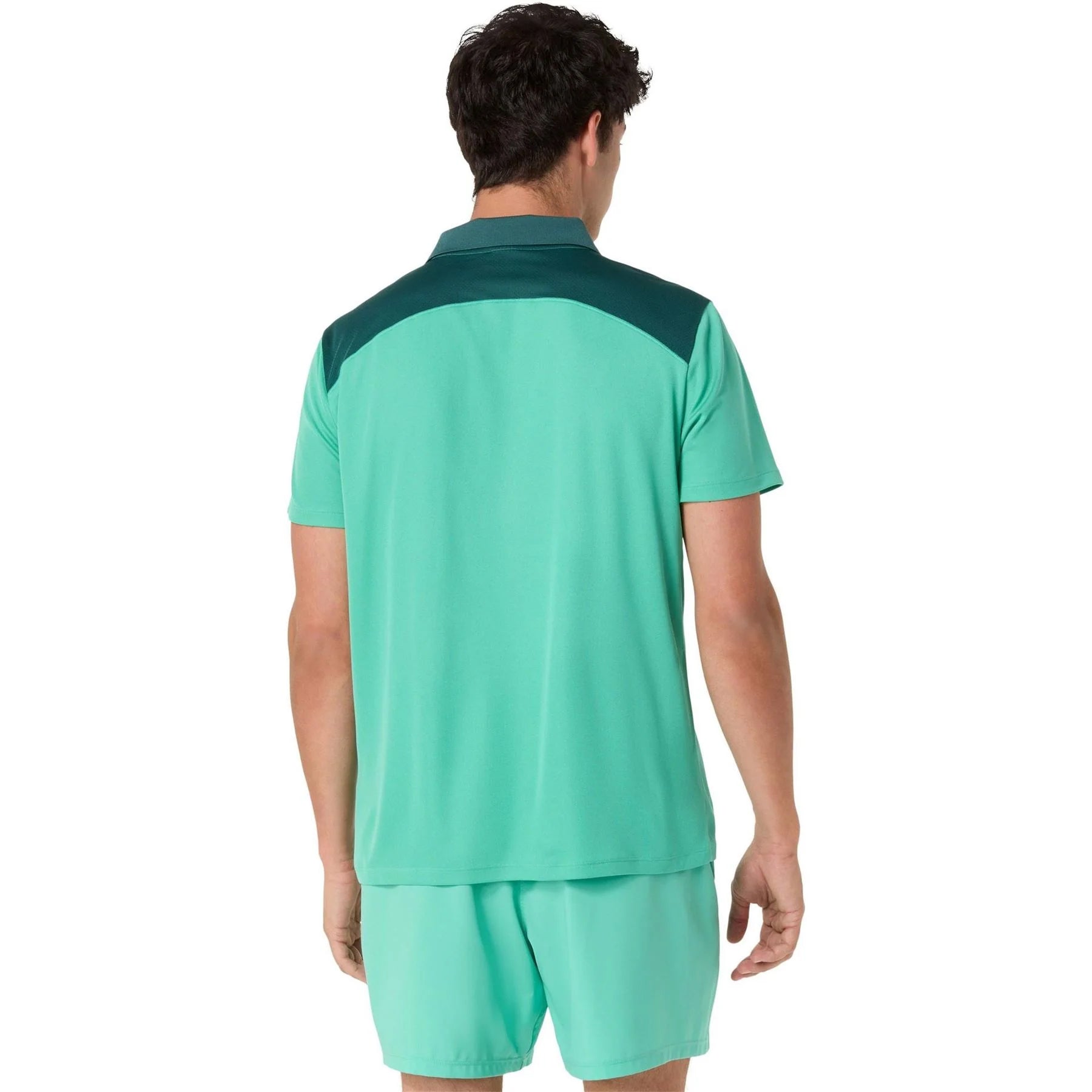 Green - Back - Asics Mens Lightweight Tennis Polo Shirt
