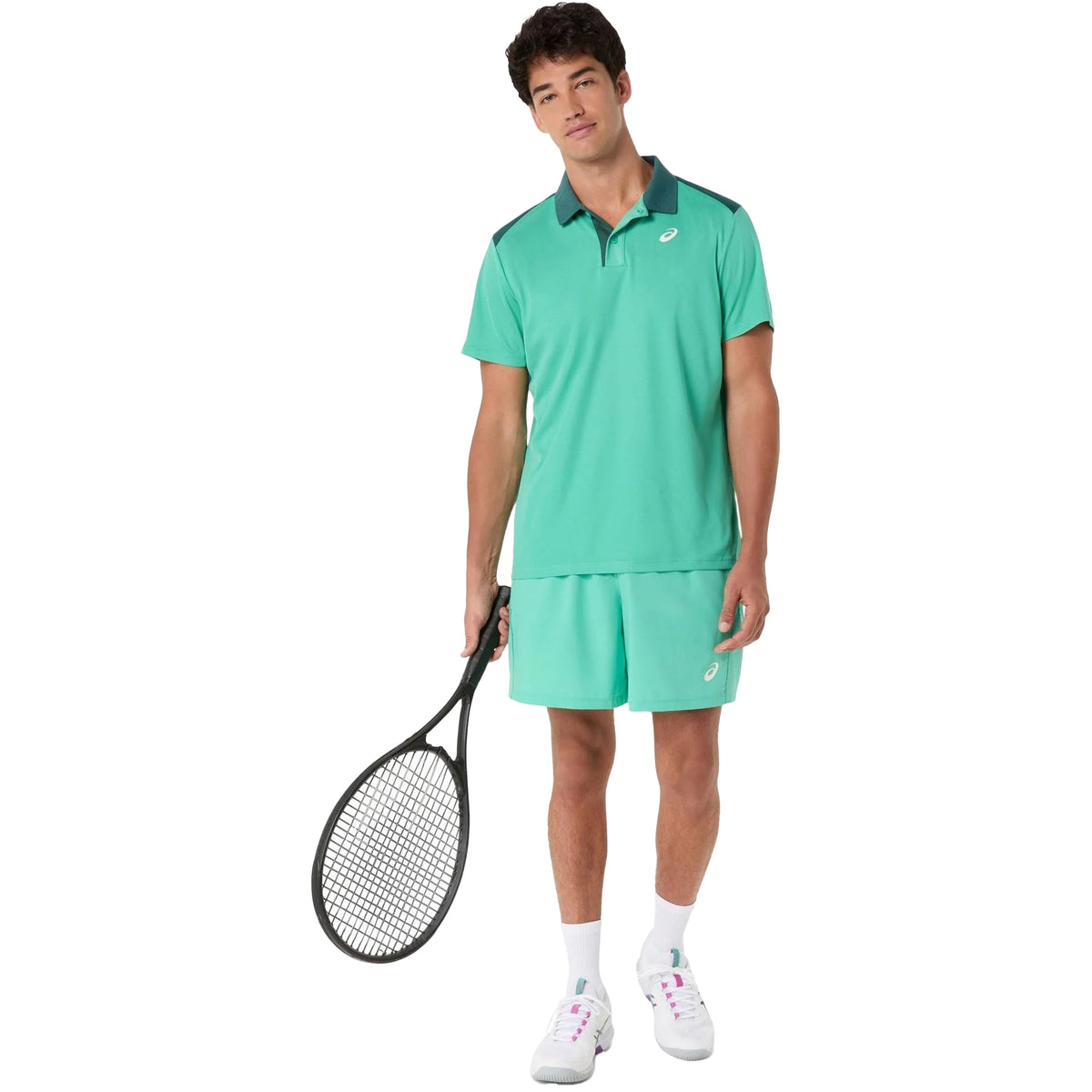 Green - Lifestyle - Asics Mens Lightweight Tennis Polo Shirt