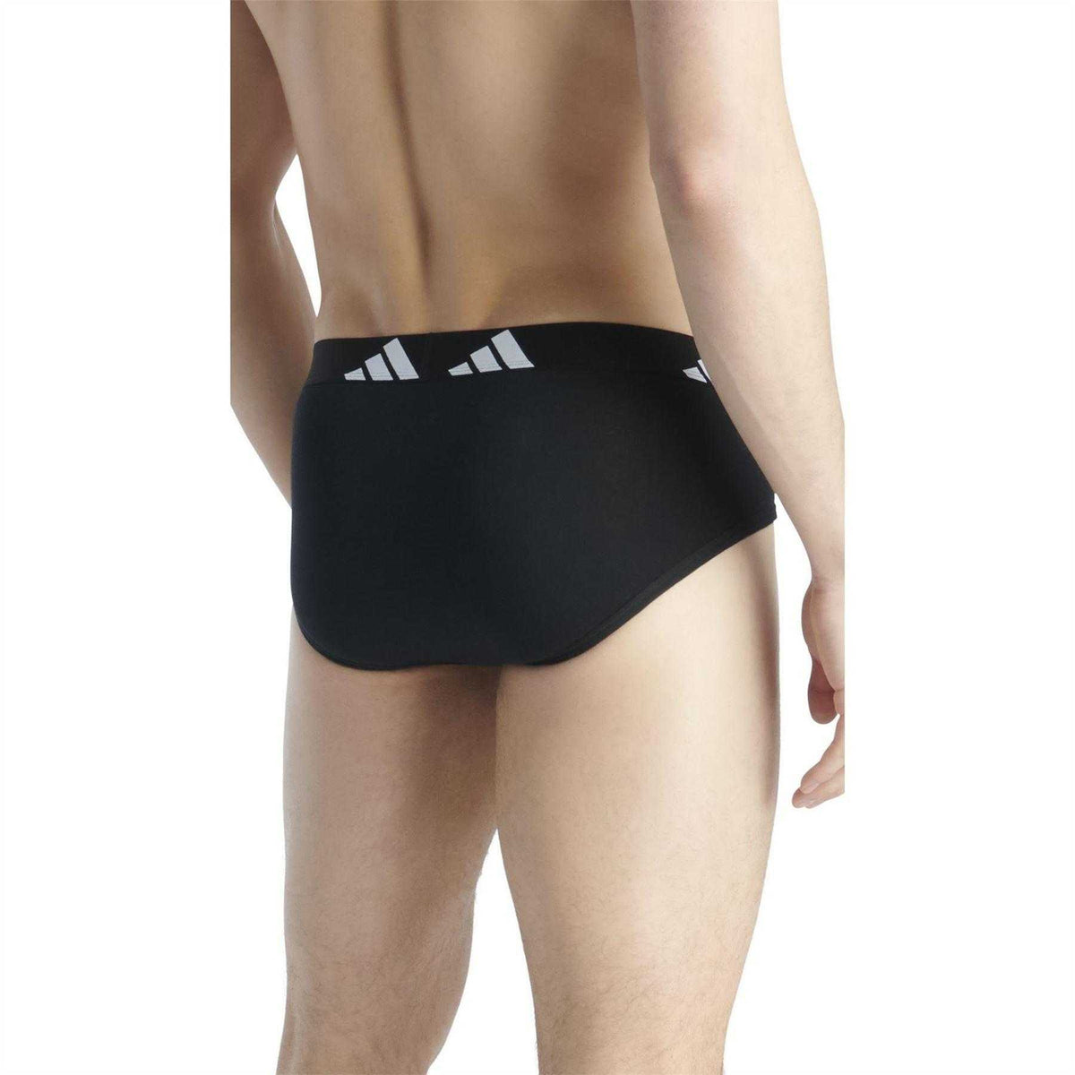 Black - Back - Adidas Mens Active Flex Briefs (Pack of 2)