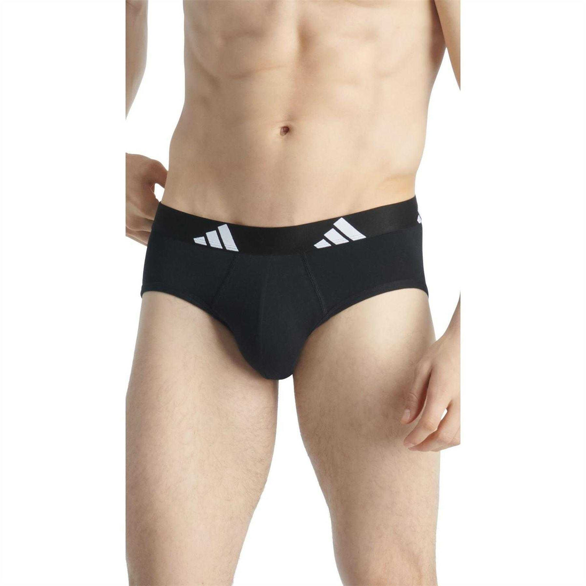 Black - Lifestyle - Adidas Mens Active Flex Briefs (Pack of 2)