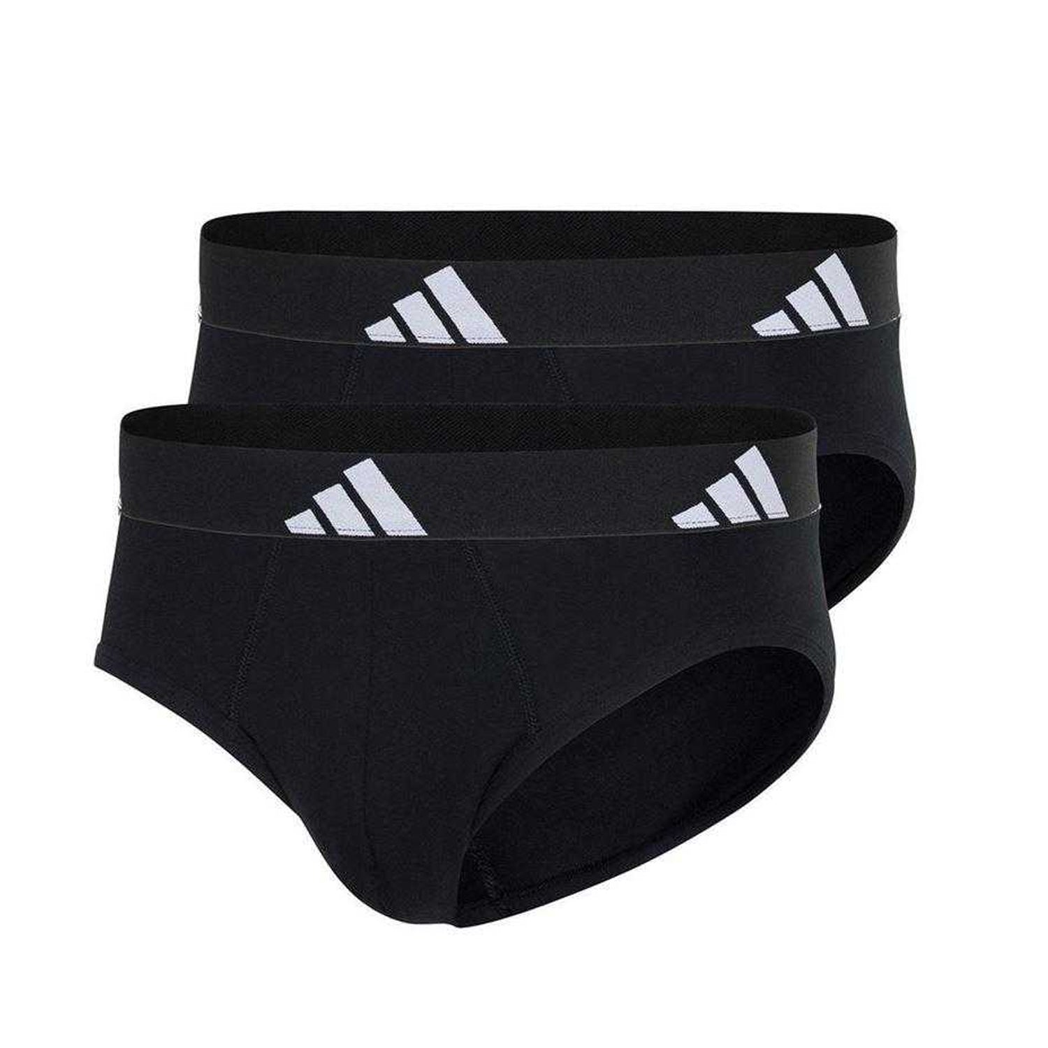 Black - Front - Adidas Mens Active Flex Briefs (Pack of 2)