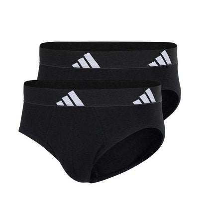Black - Front - Adidas Mens Active Flex Briefs (Pack of 2)