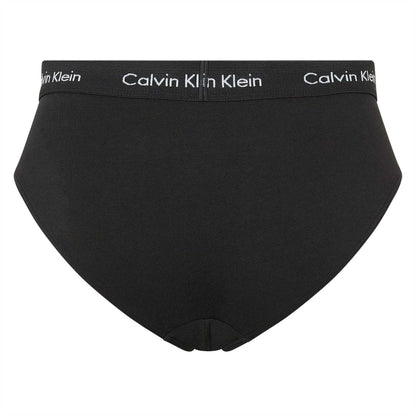 Black-Grey-Blue - Back - Calvin Klein Mens Cotton Blend Briefs (Pack of 3)
