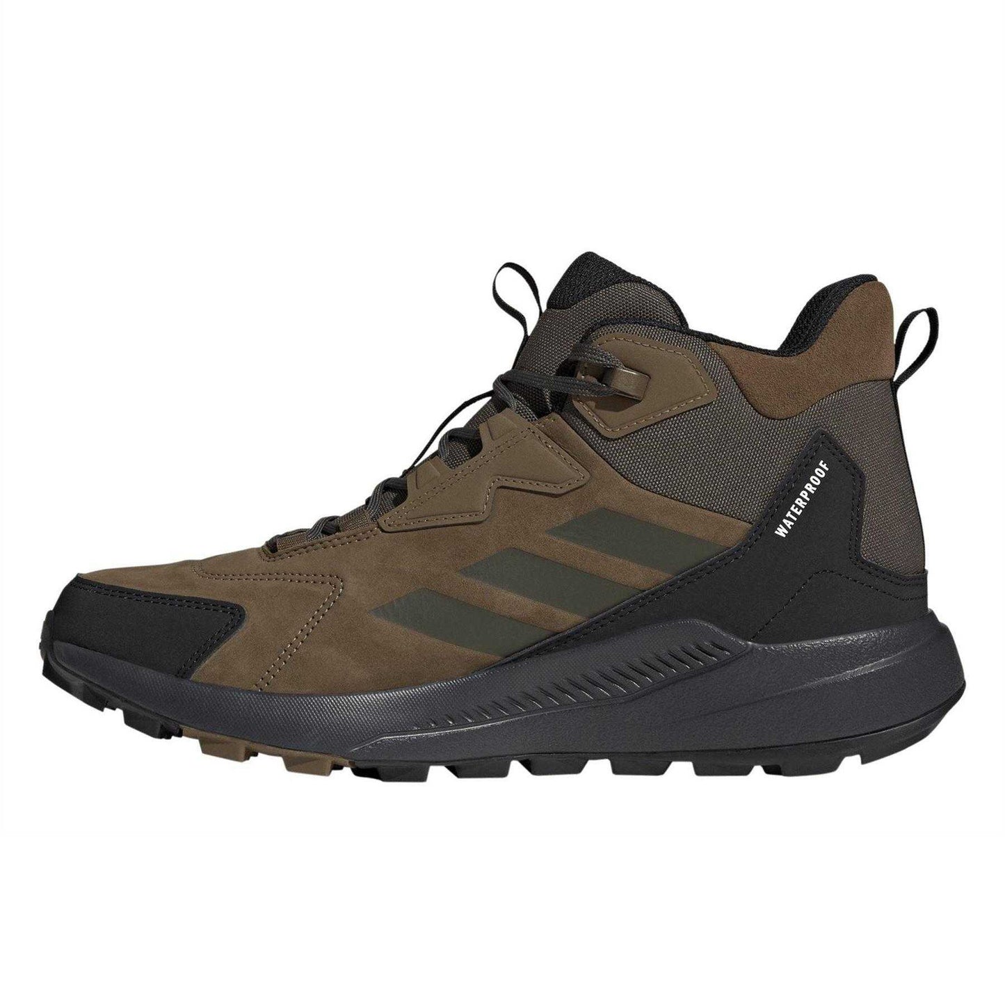 Brown - Side - Adidas Mens Terrex Anylander Leather Hiking Boots