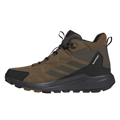 Brown - Side - Adidas Mens Terrex Anylander Leather Hiking Boots