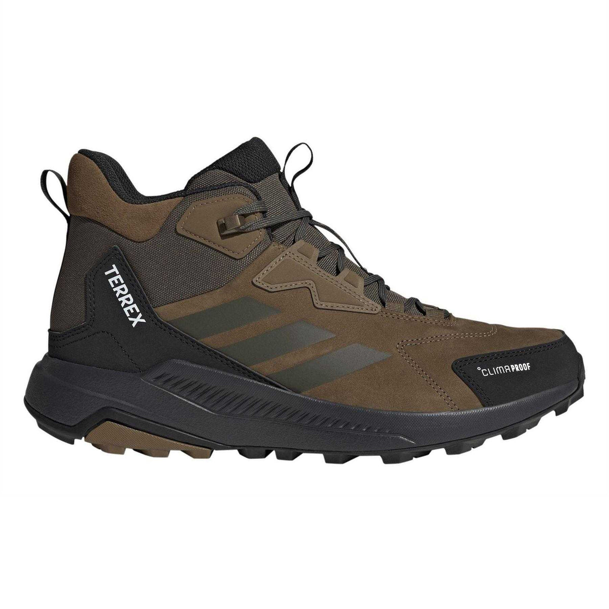 Brown - Front - Adidas Mens Terrex Anylander Leather Hiking Boots