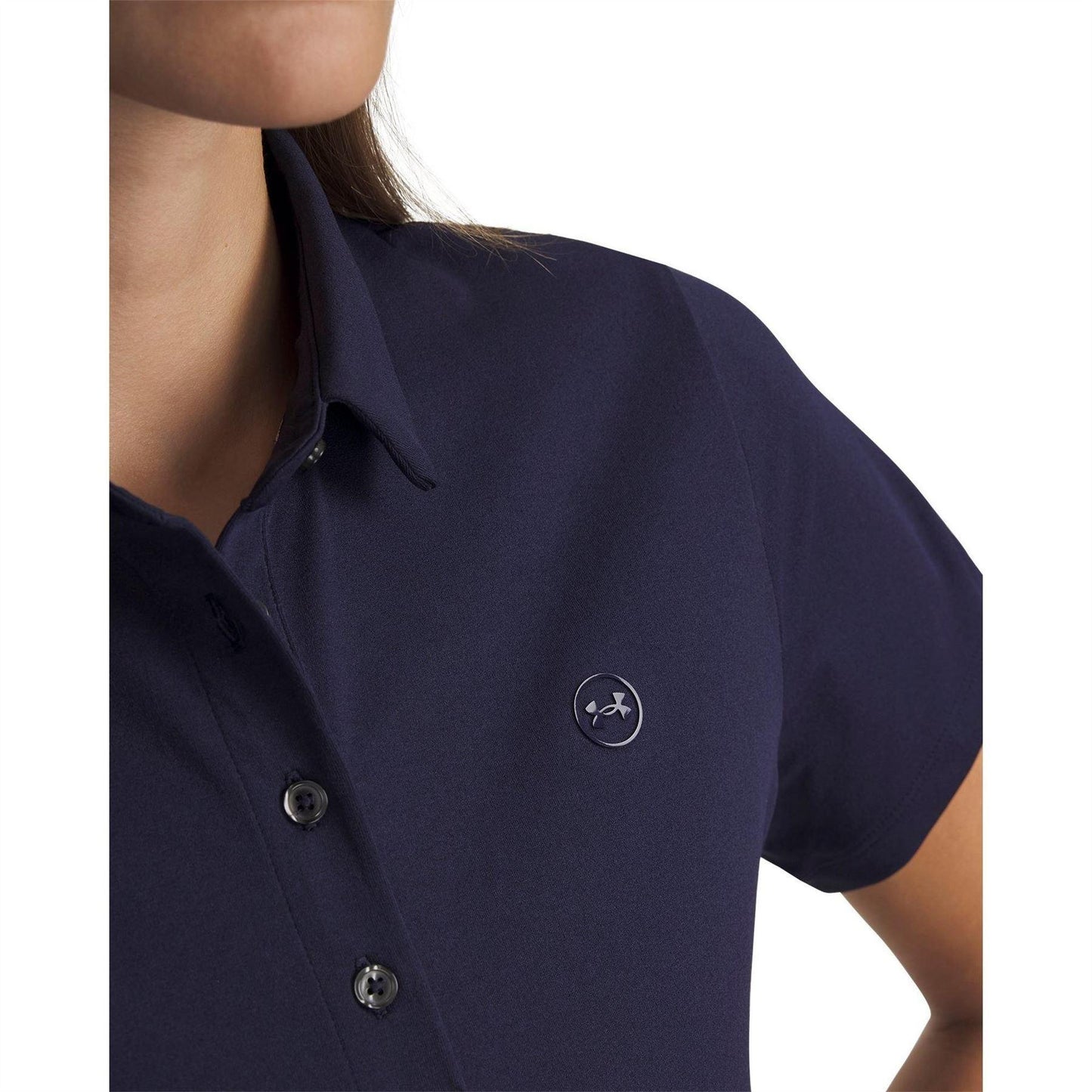 Midnight Navy - Side - Under Armour Womens-Ladies Armourdry Regular Golf Polo Shirt