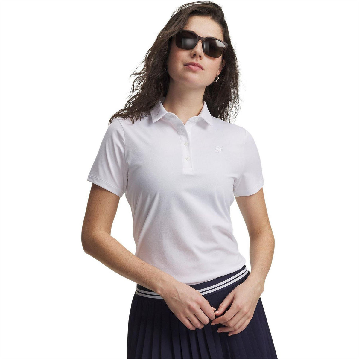 White - Front - Under Armour Womens-Ladies Armourdry Regular Golf Polo Shirt