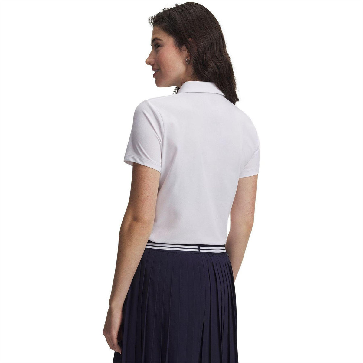 White - Back - Under Armour Womens-Ladies Armourdry Regular Golf Polo Shirt