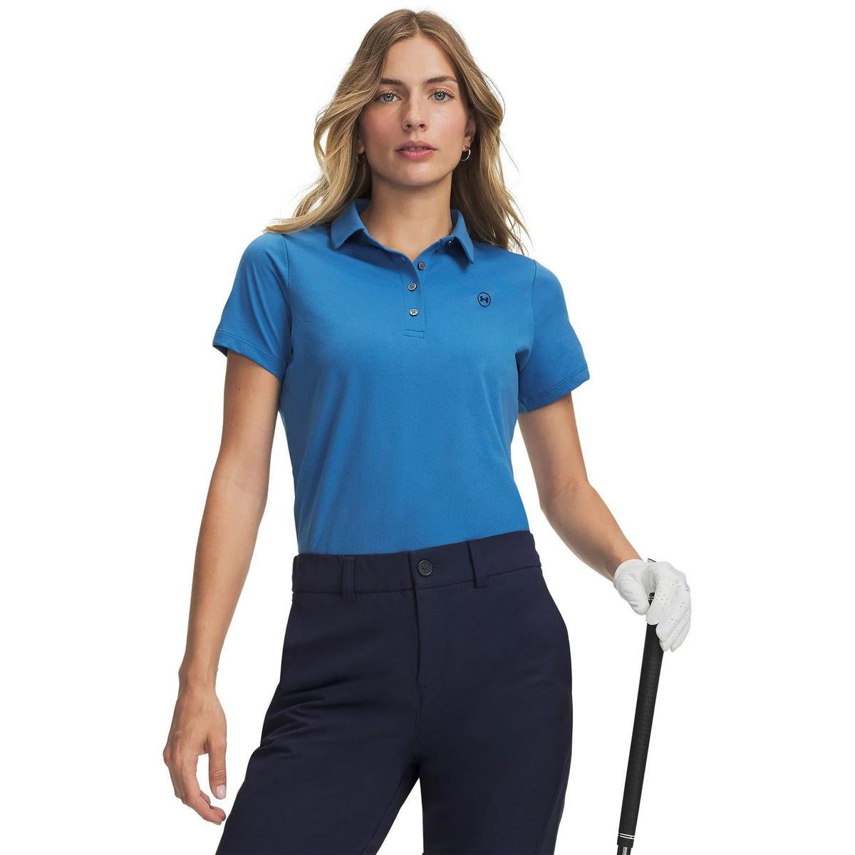 Aegean Blue - Front - Under Armour Womens-Ladies Armourdry Regular Golf Polo Shirt