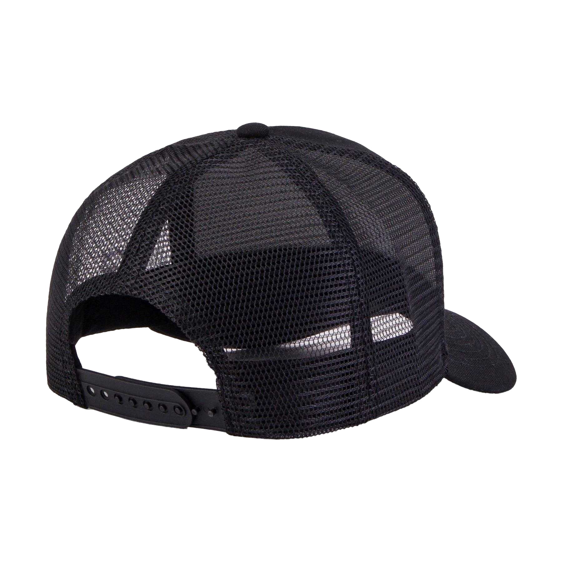 White-Black - Back - Common Lines Mens Monogram Trucker Cap