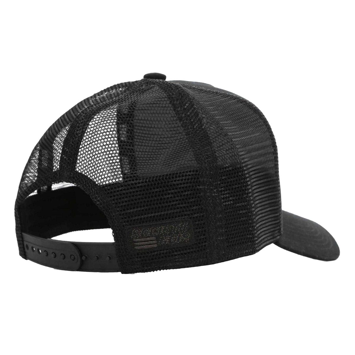 Black - Back - Societe Noir Mens Box Logo Trucker Cap