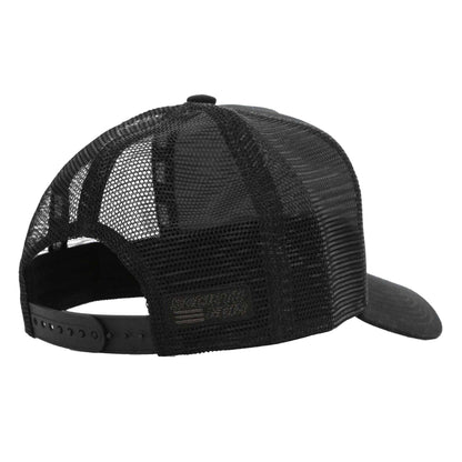 Black - Back - Societe Noir Mens Box Logo Trucker Cap