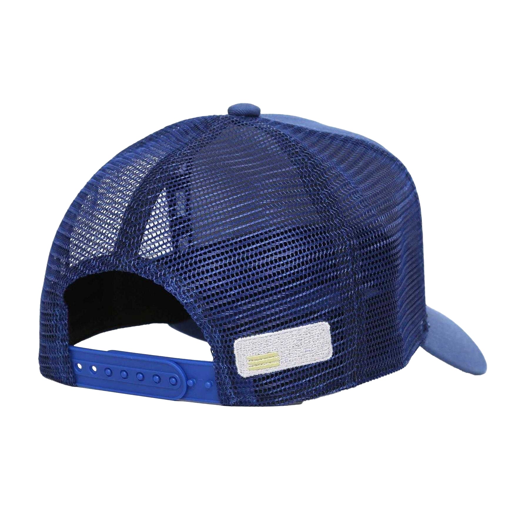 Blue - Back - Societe Noir Mens Box Logo Trucker Cap