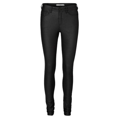 Black - Front - Vero Moda Womens-Ladies Plain Skinny Trousers
