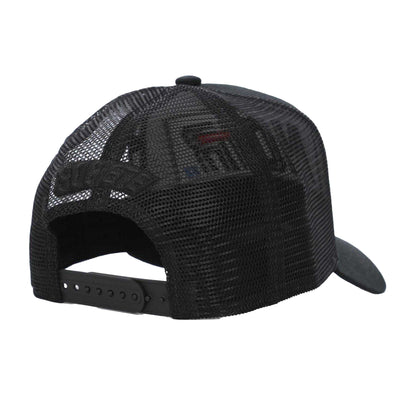 Black - Back - Societe Noir Mens Vitesse Embroidered Logo Trucker Cap