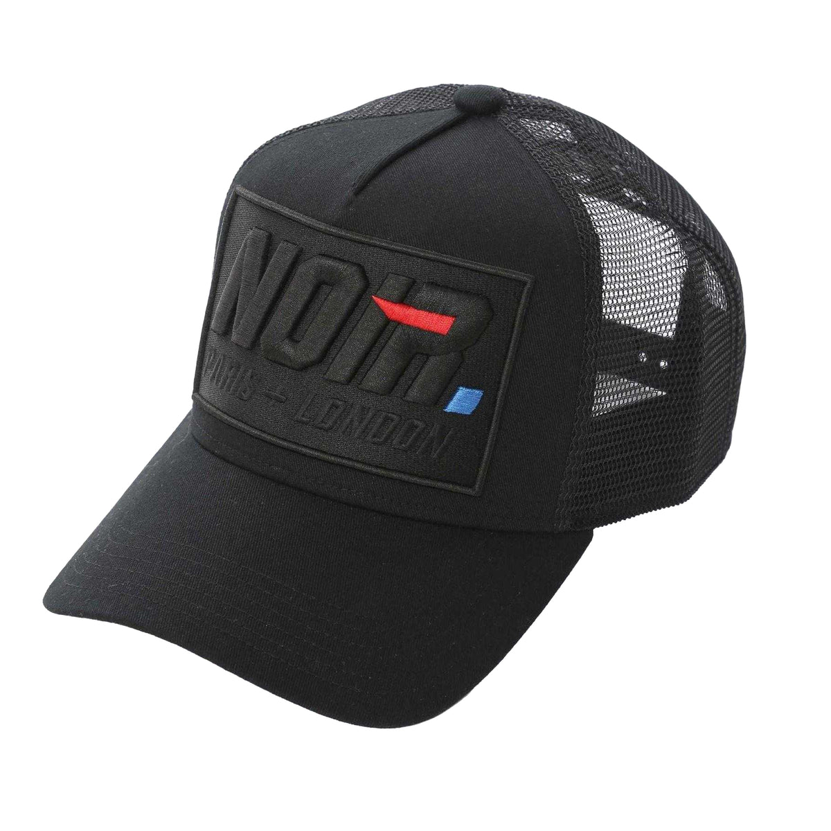 Black - Front - Societe Noir Mens Vitesse Embroidered Logo Trucker Cap