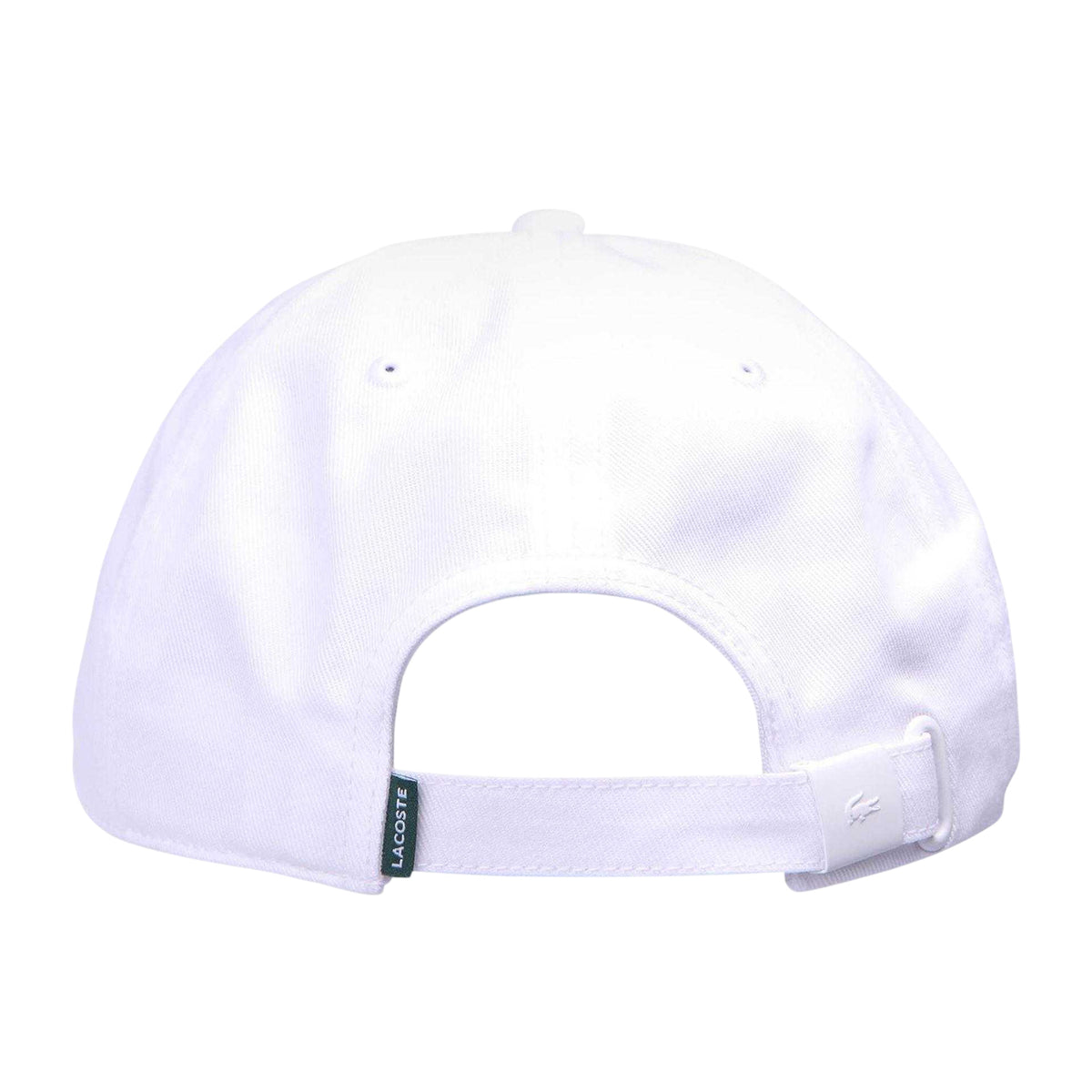 White - Back - Lacoste Mens Embroidered Logo Dad Hat