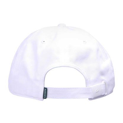 White - Back - Lacoste Mens Embroidered Logo Dad Hat