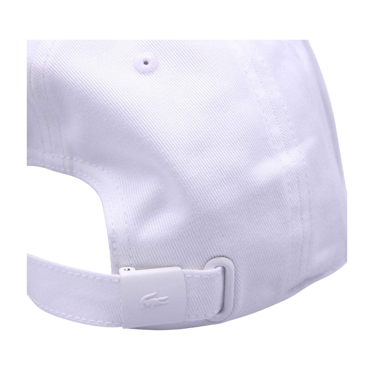White - Lifestyle - Lacoste Mens Embroidered Logo Dad Hat