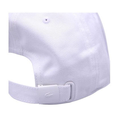 White - Lifestyle - Lacoste Mens Embroidered Logo Dad Hat