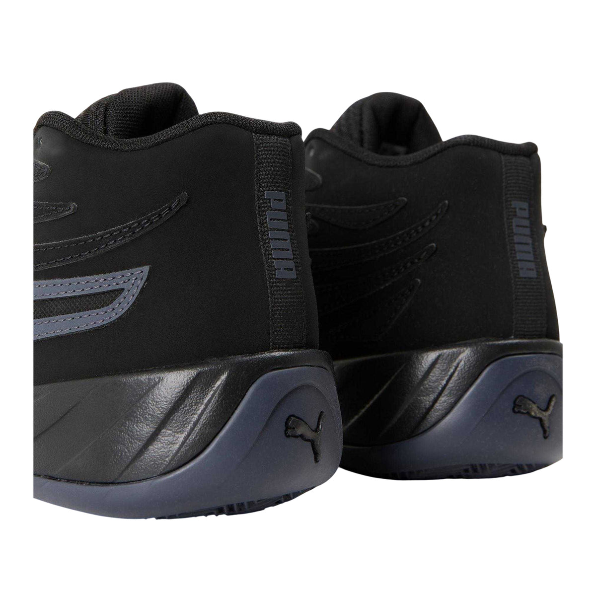 Black - Back - Puma Childrens-Kids Court Trainers
