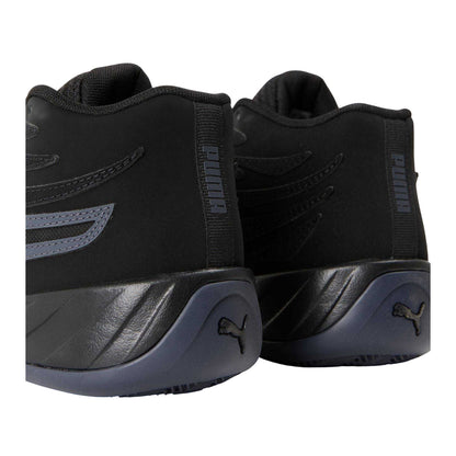 Black - Back - Puma Childrens-Kids Court Trainers