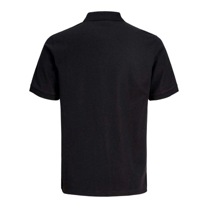 Black - Back - Jack And Jones Mens Austin Waffle Polo Shirt