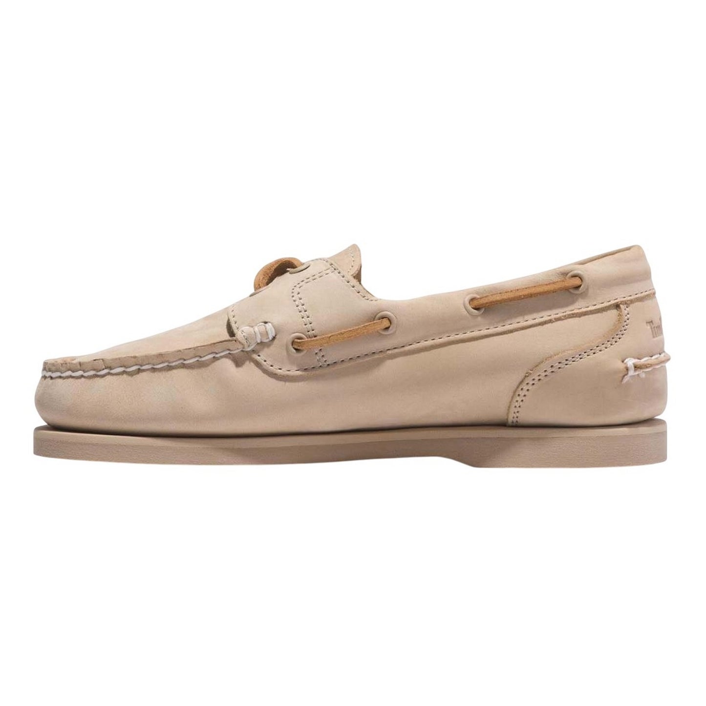 Beige - Side - Timberland Mens Classic Leather Boat Shoes