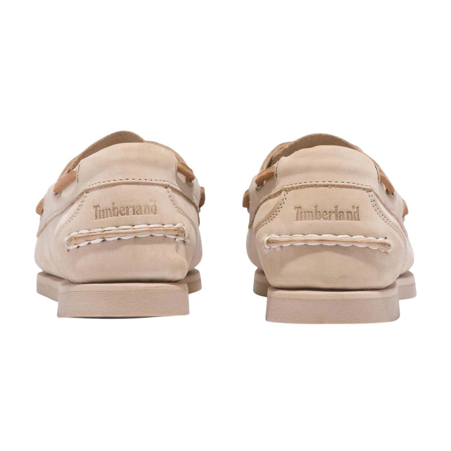 Beige - Back - Timberland Mens Classic Leather Boat Shoes