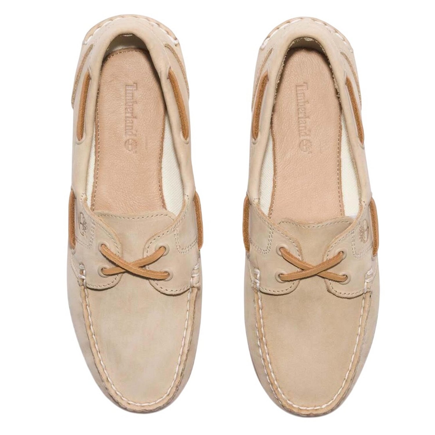 Beige - Pack Shot - Timberland Mens Classic Leather Boat Shoes