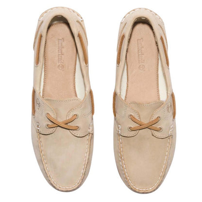 Beige - Pack Shot - Timberland Mens Classic Leather Boat Shoes