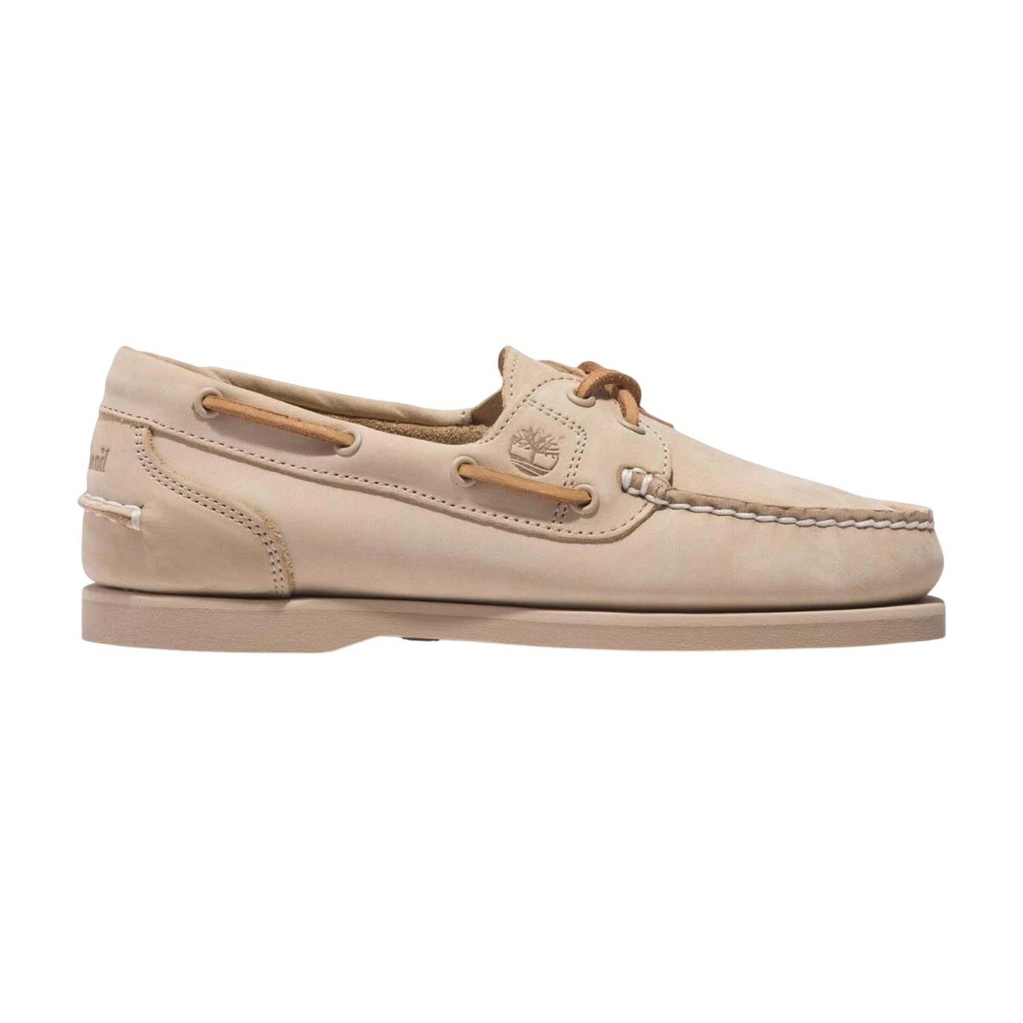 Beige - Front - Timberland Mens Classic Leather Boat Shoes