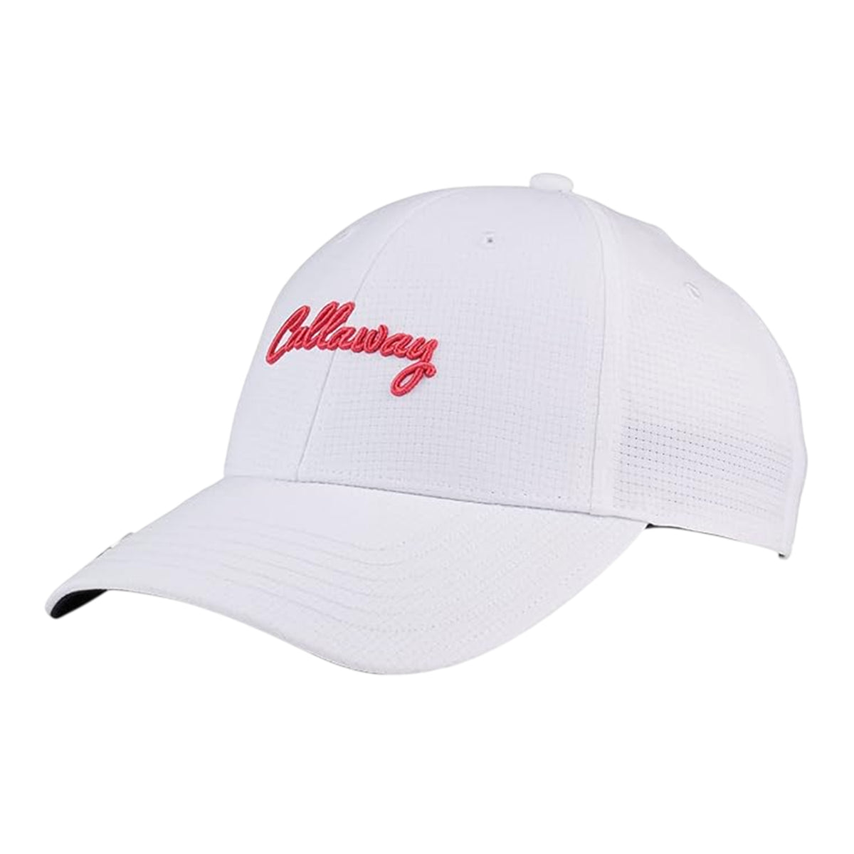 White-Coral - Front - Callaway Mens Embroidered Logo Golf Cap
