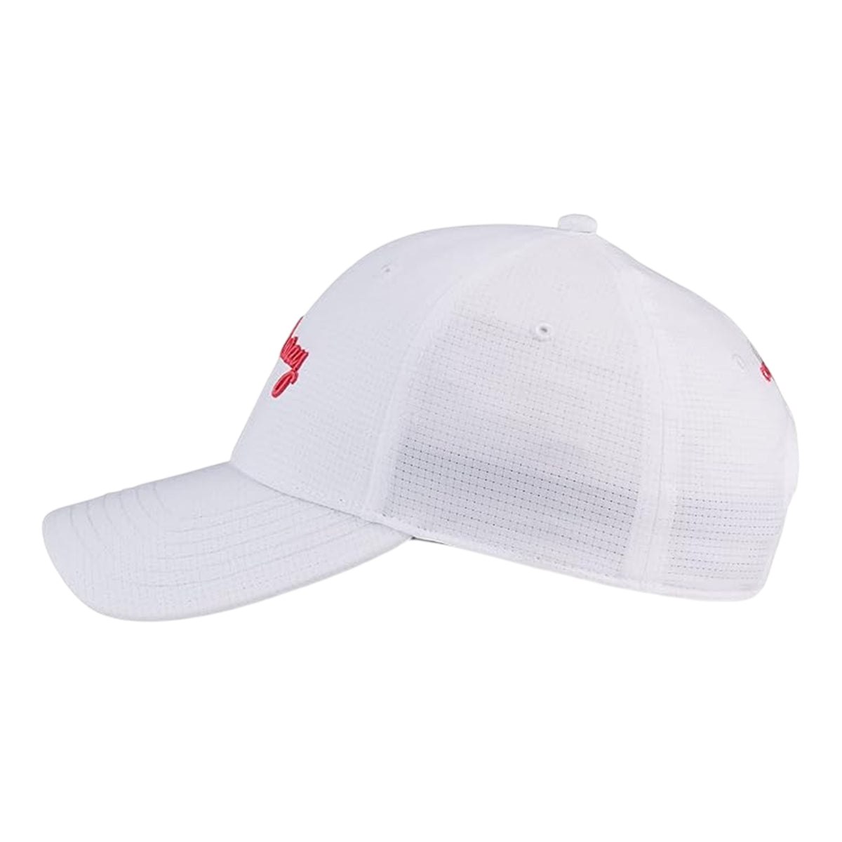 White-Coral - Side - Callaway Mens Embroidered Logo Golf Cap