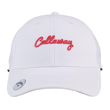 White-Coral - Lifestyle - Callaway Mens Embroidered Logo Golf Cap