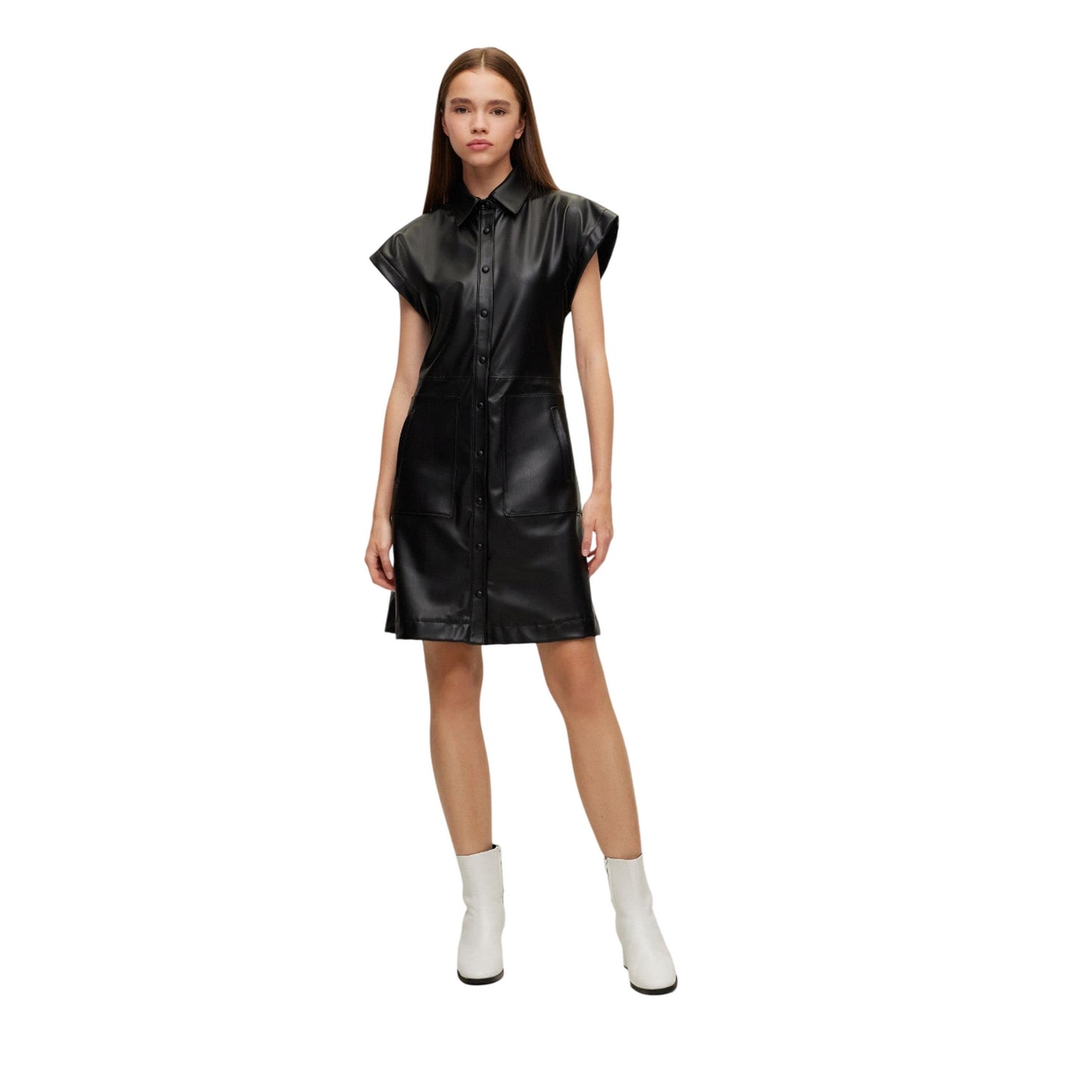 Black - Pack Shot - Hugo Womens-Ladies Kestia-1 Dress
