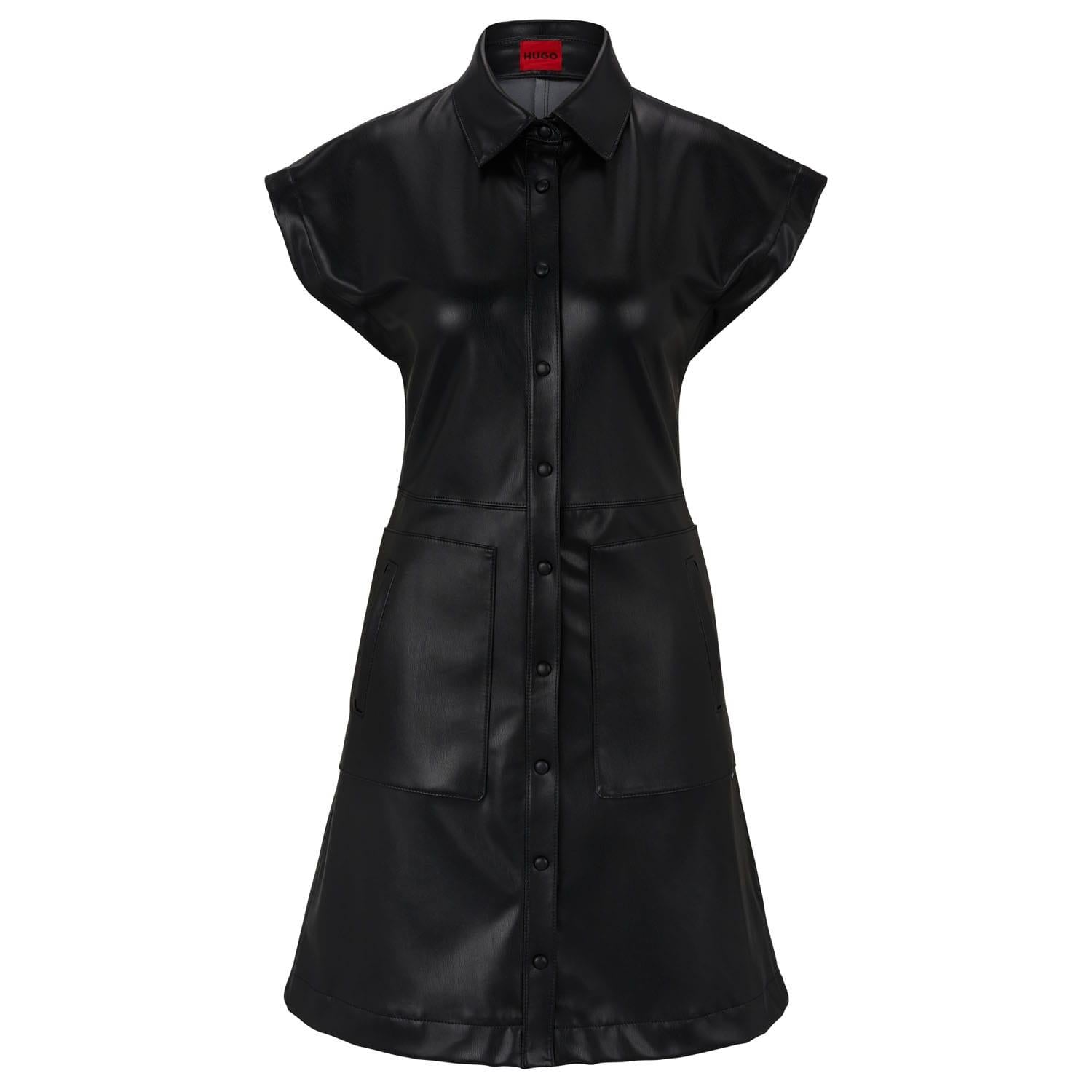 Black - Front - Hugo Womens-Ladies Kestia-1 Dress