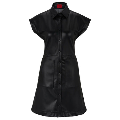 Black - Front - Hugo Womens-Ladies Kestia-1 Dress
