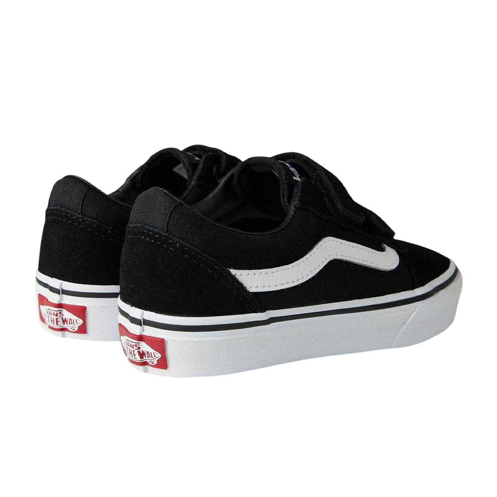 Black - Back - Vans Childrens-Kids Ward Suede Low Trainers