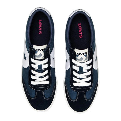 Navy Blue - Side - Levis Unisex Adult Two Tone Suede Trainers