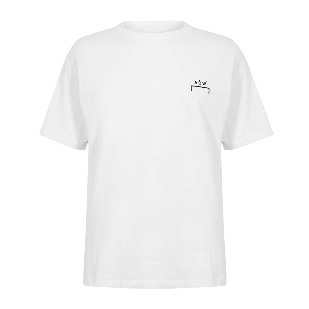 White - Front - A-COLD-WALL Mens Follet Logo T-Shirt