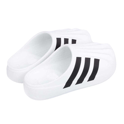 White-Black - Back - Adidas Womens-Ladies Adifom Superstar Mules