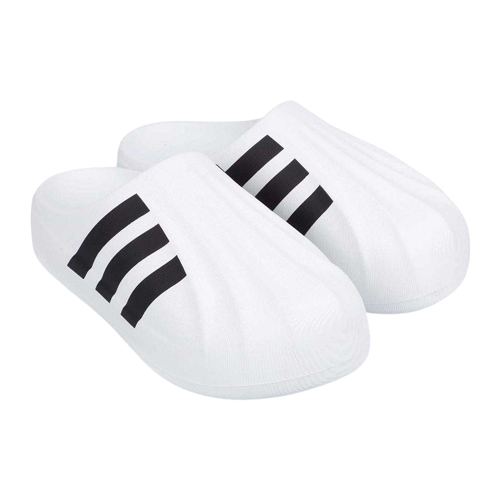 White-Black - Side - Adidas Womens-Ladies Adifom Superstar Mules