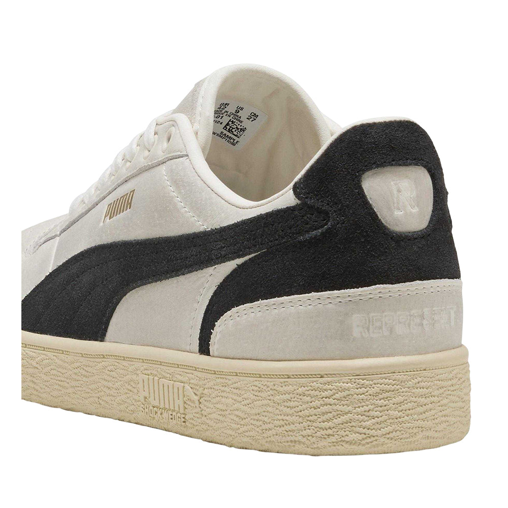 Warm White - Back - Puma Mens Majesty Suede Low Cut Trainers