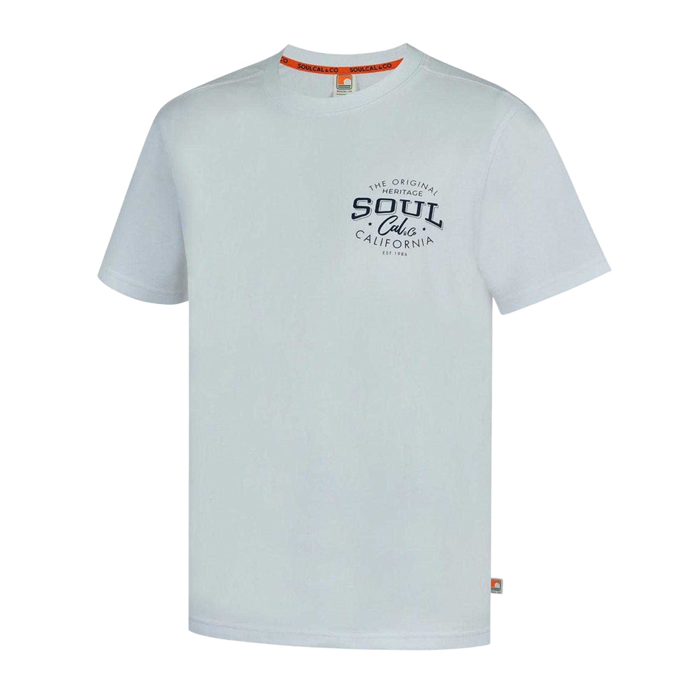 White-Heritage - Side - SoulCal Mens Printed Logo Regular T-Shirt