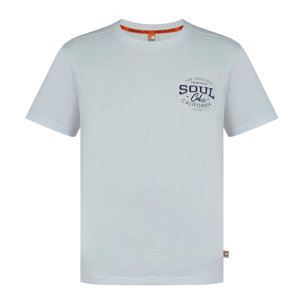 White-Heritage - Front - SoulCal Mens Printed Logo Regular T-Shirt