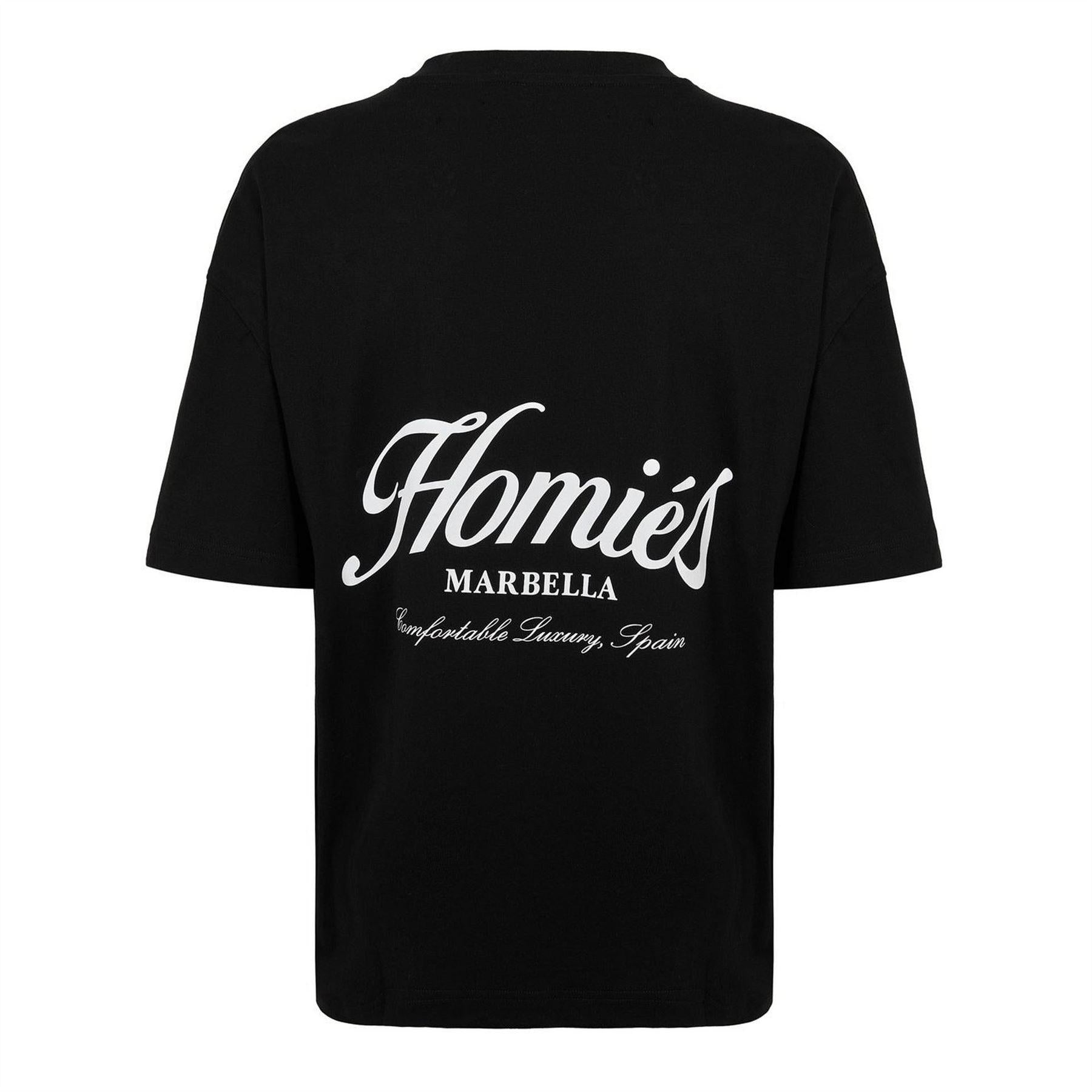 Black - Back - Homies Marbella Mens Essentials Oversized T-Shirt