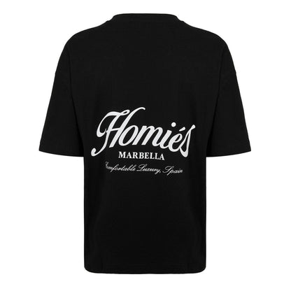 Black - Back - Homies Marbella Mens Essentials Oversized T-Shirt